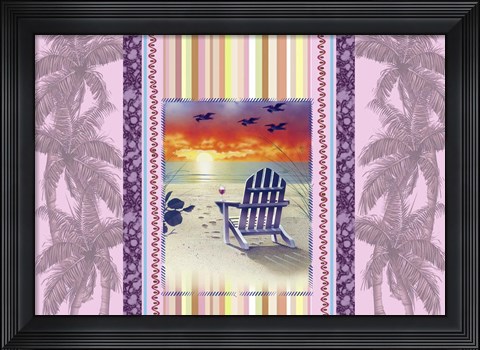 Framed Sunset Chair Palm Print