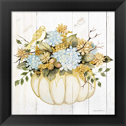 Framed Autumn Elegance III Gold Print