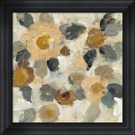 Framed Neutral Floral Beige II Print