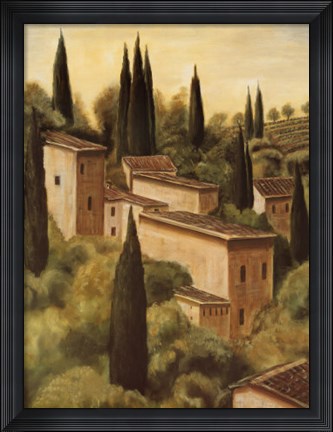 Framed Tuscan Hillside I Print