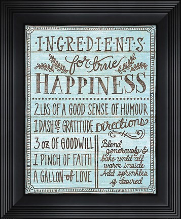 Framed Ingredients for Life II Blue Print
