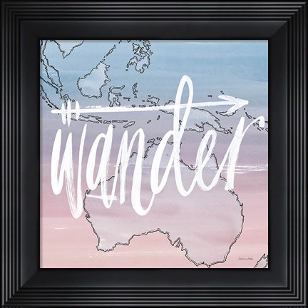Framed World Traveler Wander Print