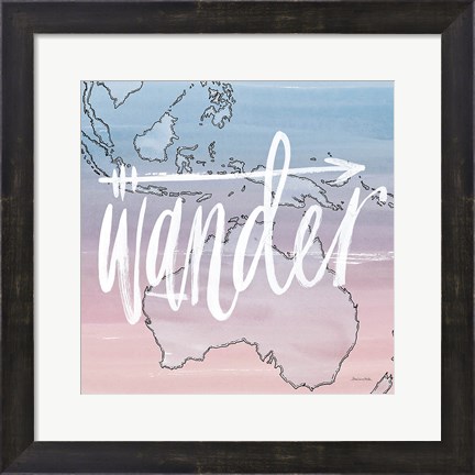 Framed World Traveler Wander Print