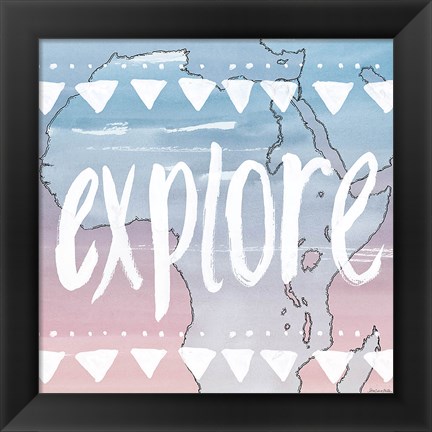 Framed World Traveler Explore Print