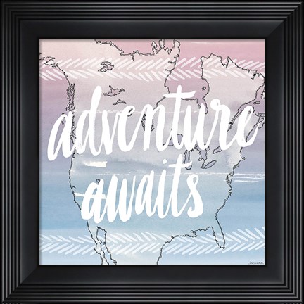 Framed World Traveler Adventure Awaits Print