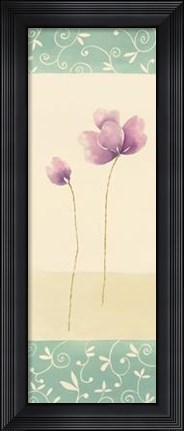 Framed Fleurs Roses et Ornements II Print