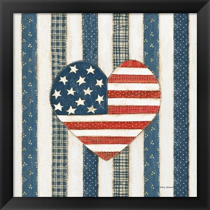 Framed Americana Quilt VI Print