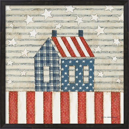 Framed Americana Quilt V Print