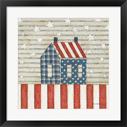 Framed Americana Quilt V Print