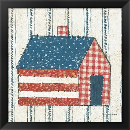 Framed Americana Quilt III Print