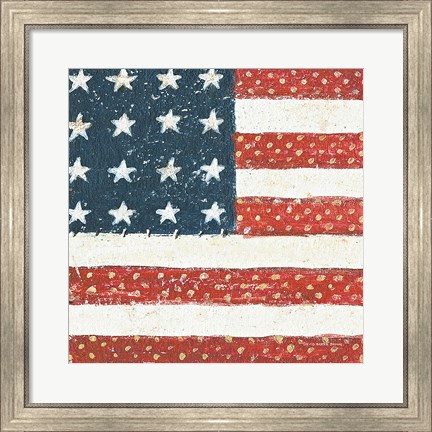 Framed Americana Quilt IV Print
