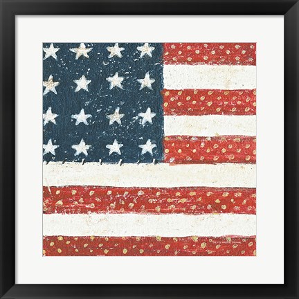 Framed Americana Quilt IV Print