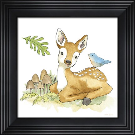 Framed Baby Woodland III Print