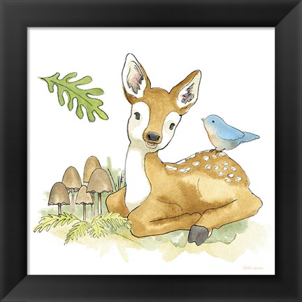 Framed Baby Woodland III Print