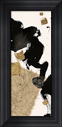 Framed Gilded Collage I on White Print