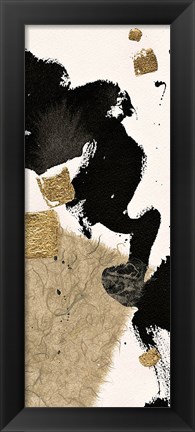 Framed Gilded Collage I on White Print