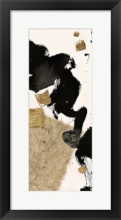 Framed Gilded Collage I on White Print