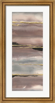 Framed Gilded Morning Fog III Gold Print