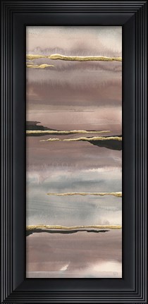 Framed Gilded Morning Fog III Gold Print