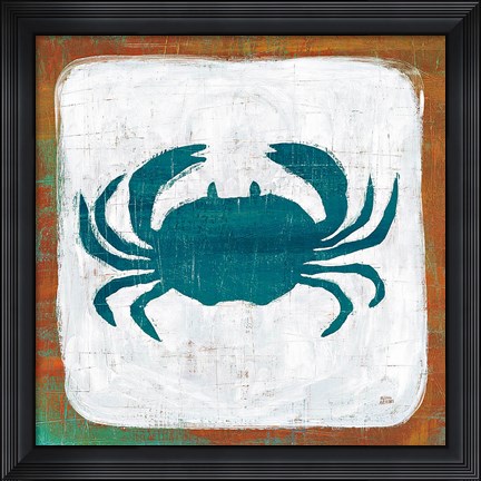 Framed Ahoy V Red Blue Print