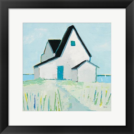 Framed Cottage by the Sea Print