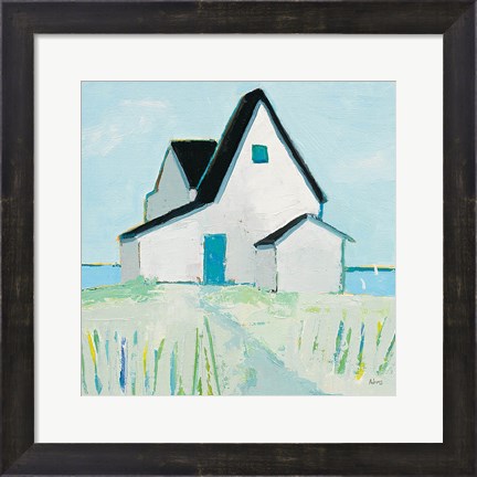 Framed Cottage by the Sea Print
