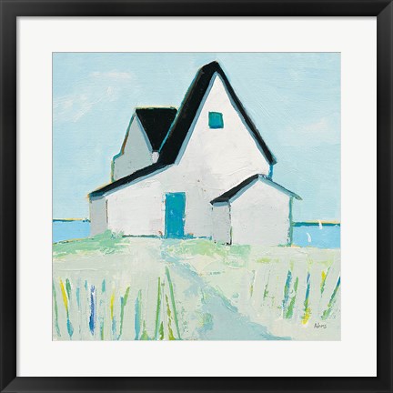 Framed Cottage by the Sea Print