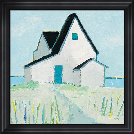 Framed Cottage by the Sea Print