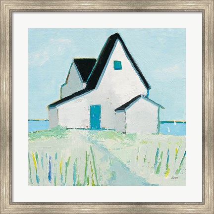 Framed Cottage by the Sea Print