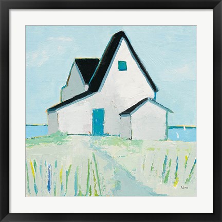 Framed Cottage by the Sea Print