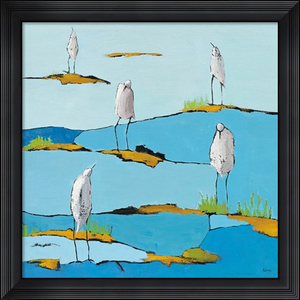 Framed Beach Bums v2 Print
