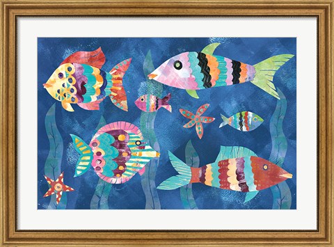 Framed Boho Reef Fish III Print