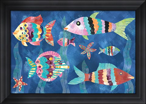 Framed Boho Reef Fish III Print