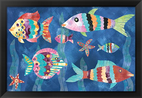 Framed Boho Reef Fish III Print