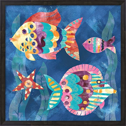 Framed Boho Reef Fish II Print