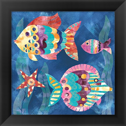 Framed Boho Reef Fish II Print