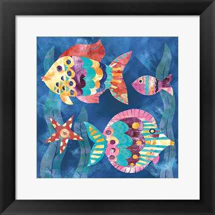 Framed Boho Reef Fish II Print