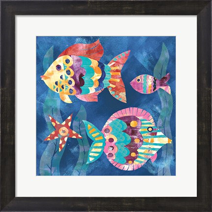 Framed Boho Reef Fish II Print