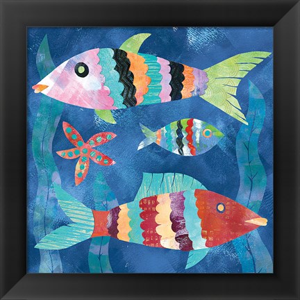 Framed Boho Reef Fish I Print