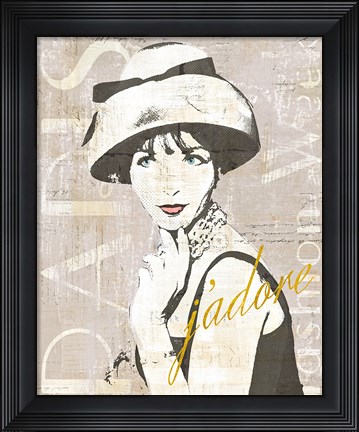 Framed Fashion Week Paris Halftone I Print