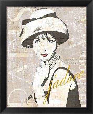 Framed Fashion Week Paris Halftone I Print