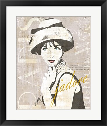 Framed Fashion Week Paris Halftone I Print