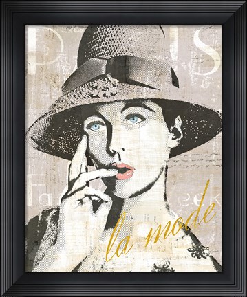 Framed Fashion Week Paris Halftone IV Print