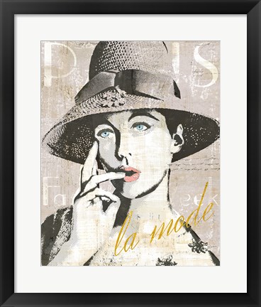 Framed Fashion Week Paris Halftone IV Print