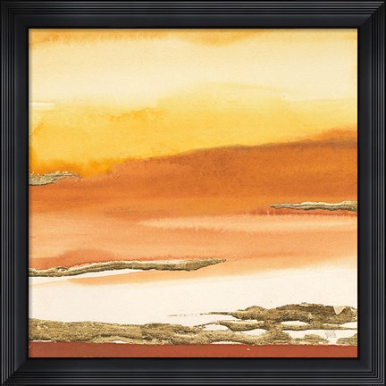 Framed Gilded Amber I v2 Print