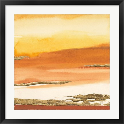 Framed Gilded Amber I v2 Print
