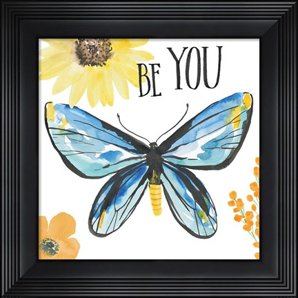 Framed Beautiful Butterfly III Print