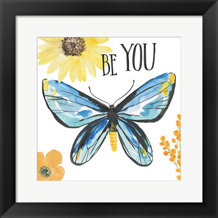 Framed Beautiful Butterfly III Print