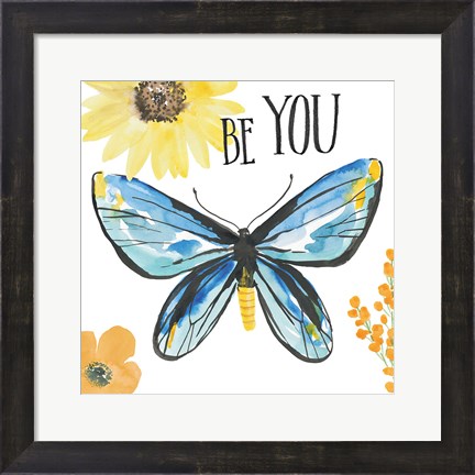 Framed Beautiful Butterfly III Print
