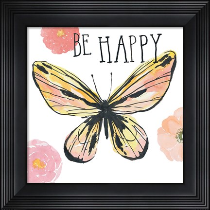 Framed Beautiful Butterfly II Print
